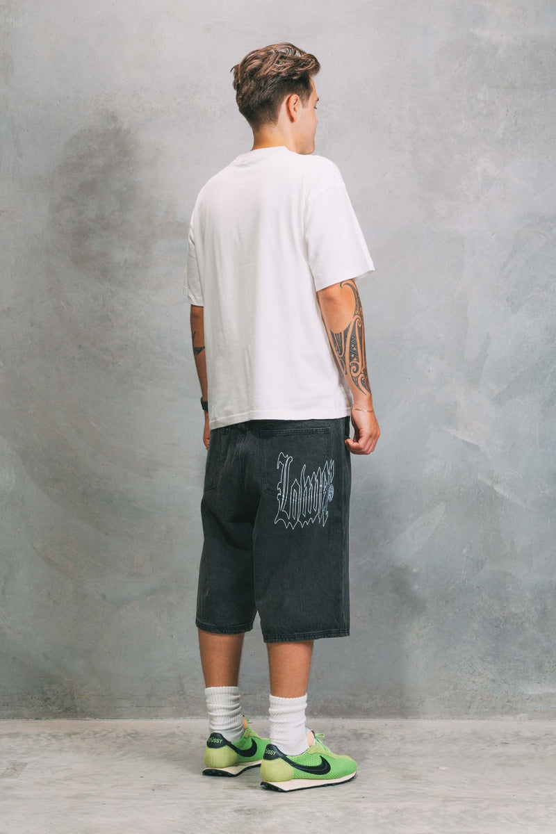 Baggy Denim Shorts - Outline