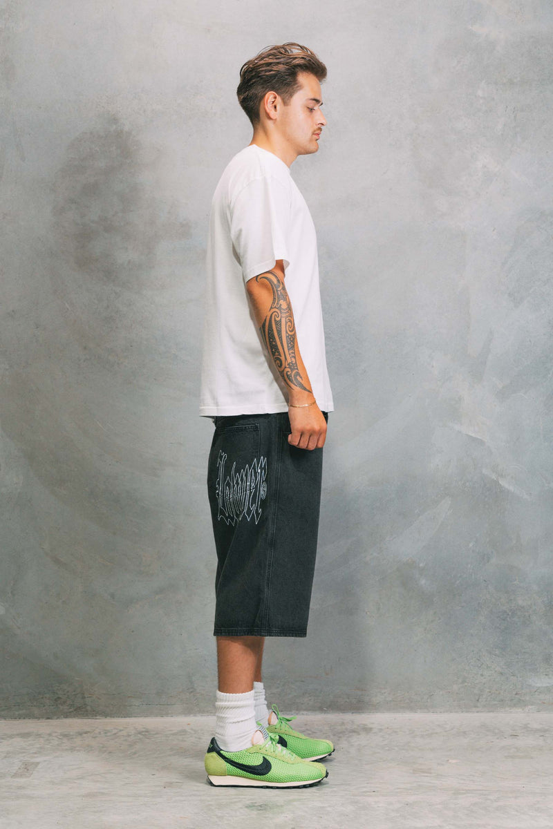 Baggy Denim Shorts - Outline