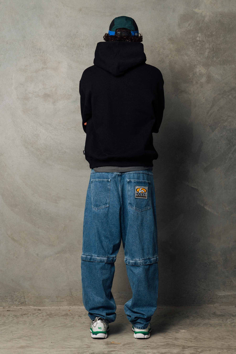 Zip Off Baggy Jeans - Patch